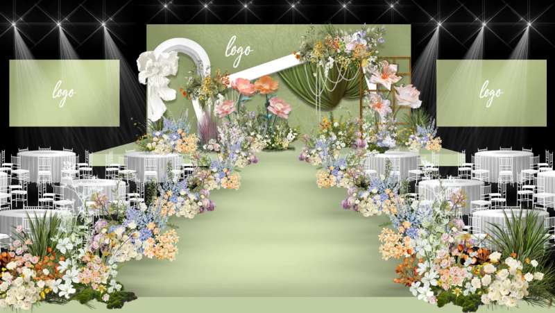 绿色莫奈花园婚礼-采灵感-cailinggan.com