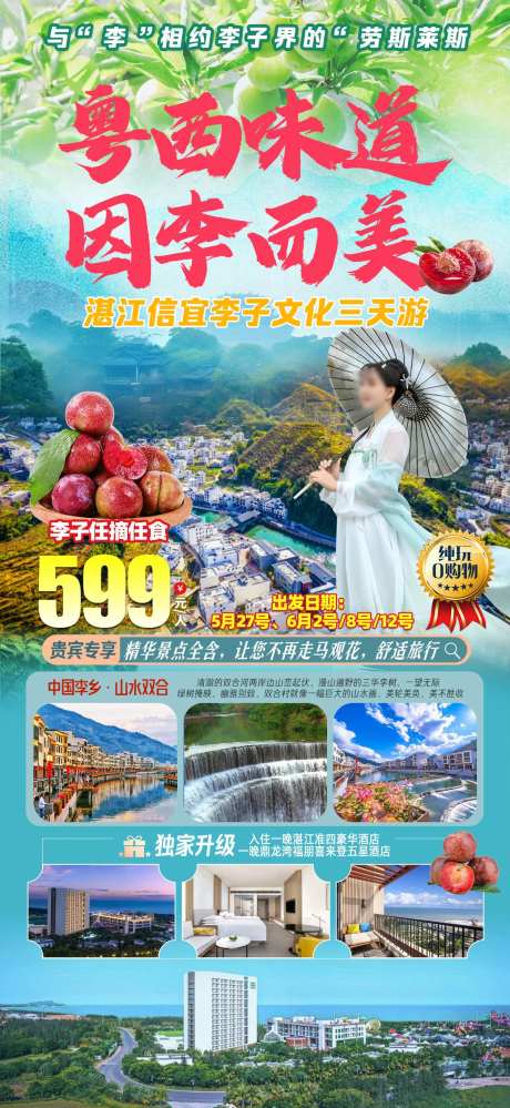 粤西味道因李而美旅游海报-采灵感-https://www.cailinggan.com/