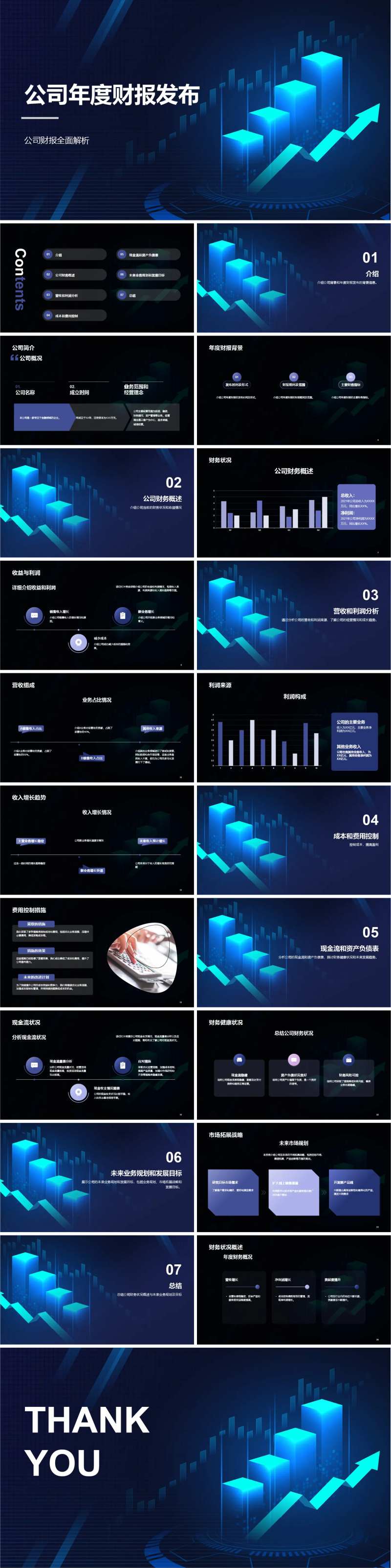 公司年度财报发布PPT模板-采灵感-cailinggan.com