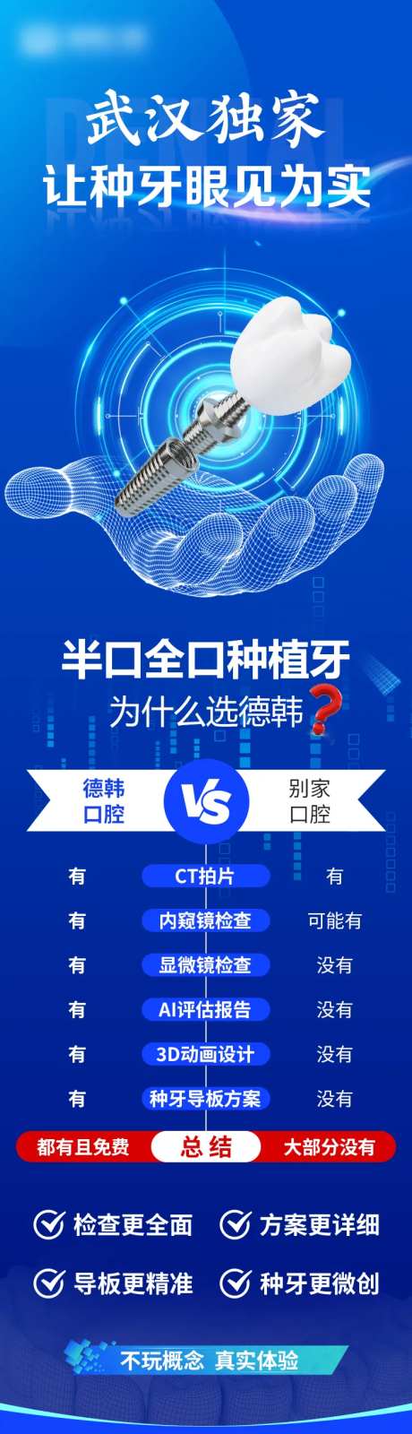 口腔种牙差异化海报-采灵感-https://www.cailinggan.com/