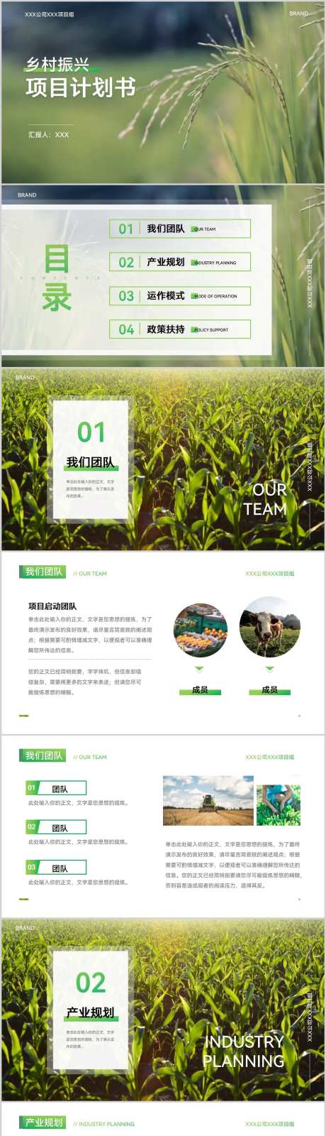 绿色小麦农产品扶贫乡村振兴项目计划书-采灵感-https://www.cailinggan.com/