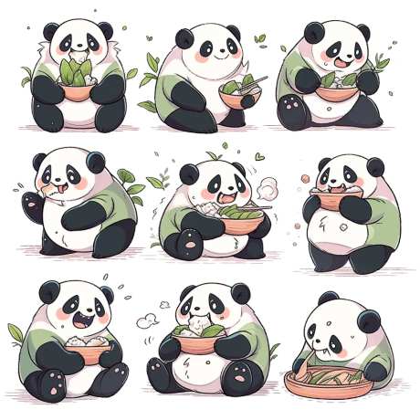 熊猫插画IP形象设计-采灵感-https://www.cailinggan.com/