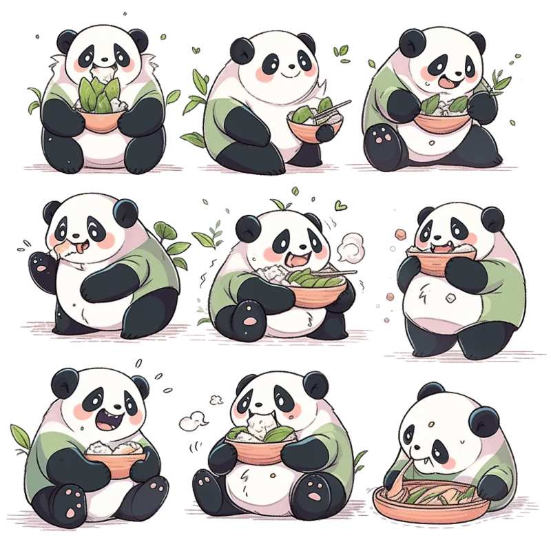 熊猫插画IP形象设计-采灵感-cailinggan.com