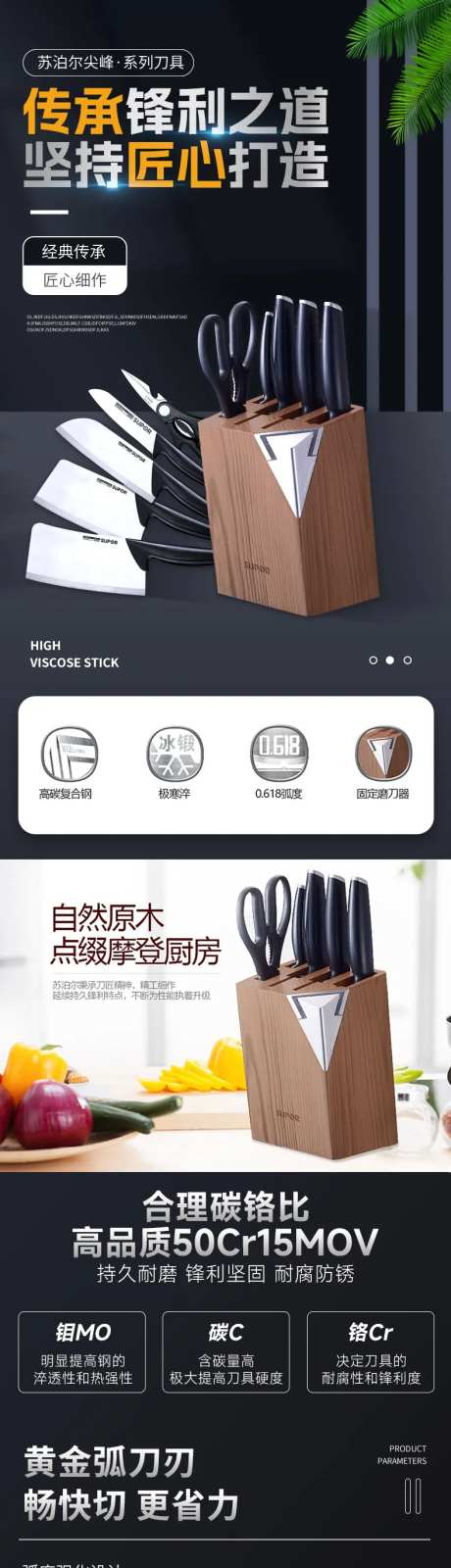 苏泊尔尖峰刀具电商详情页-采灵感-https://www.cailinggan.com/