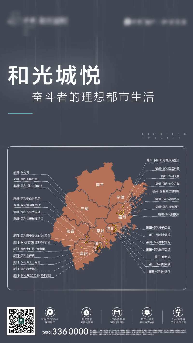 地产项目区域板块分布海报-采灵感-cailinggan.com