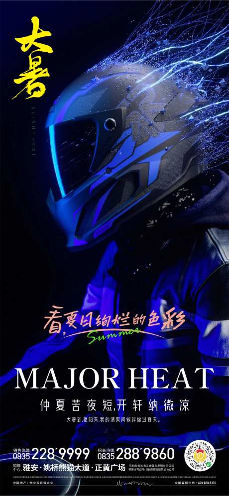 朋克风大暑海报-采灵感-https://www.cailinggan.com/