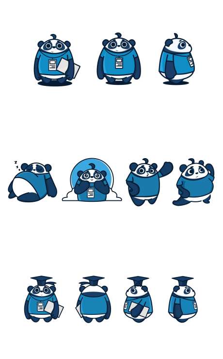 卡通熊猫吉祥物-采灵感-https://www.cailinggan.com/