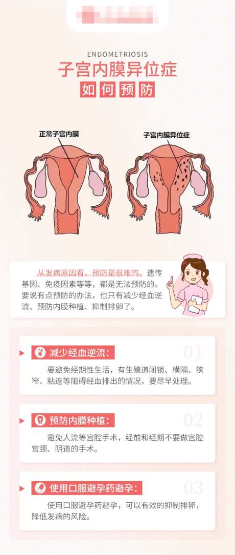 子宫内膜异位症不孕科普长图海报-采灵感-https://www.cailinggan.com/
