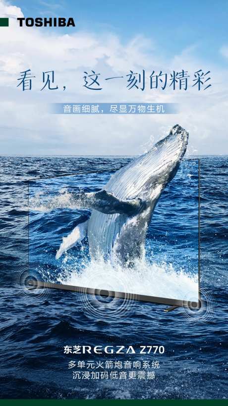 家电彩电海报海洋-采灵感-https://www.cailinggan.com/
