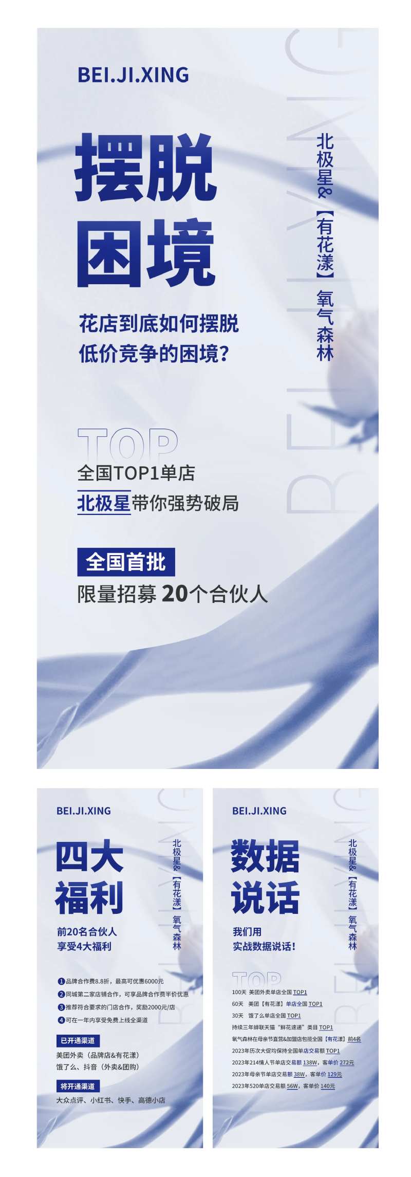 花店运营助力海报-采灵感-cailinggan.com