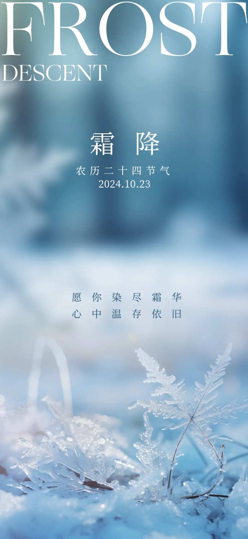 高级风霜降小雪节气餐饮海报-采灵感-cailinggan.com