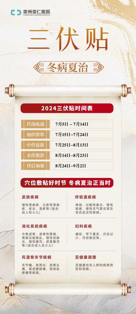 三伏贴中医海报-采灵感-https://www.cailinggan.com/