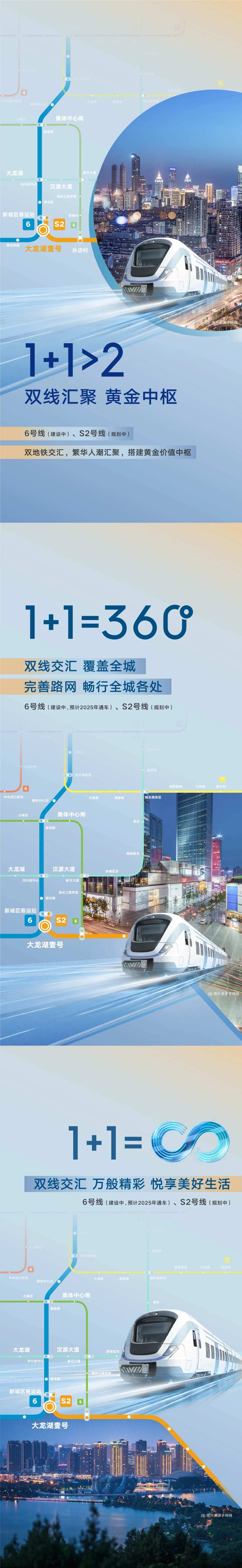 地产地铁线路价值点系列海报-采灵感-cailinggan.com