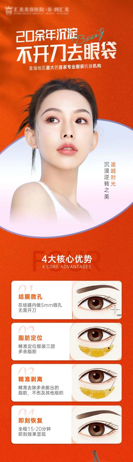 祛眼袋医美长图海报-采灵感-https://www.cailinggan.com/