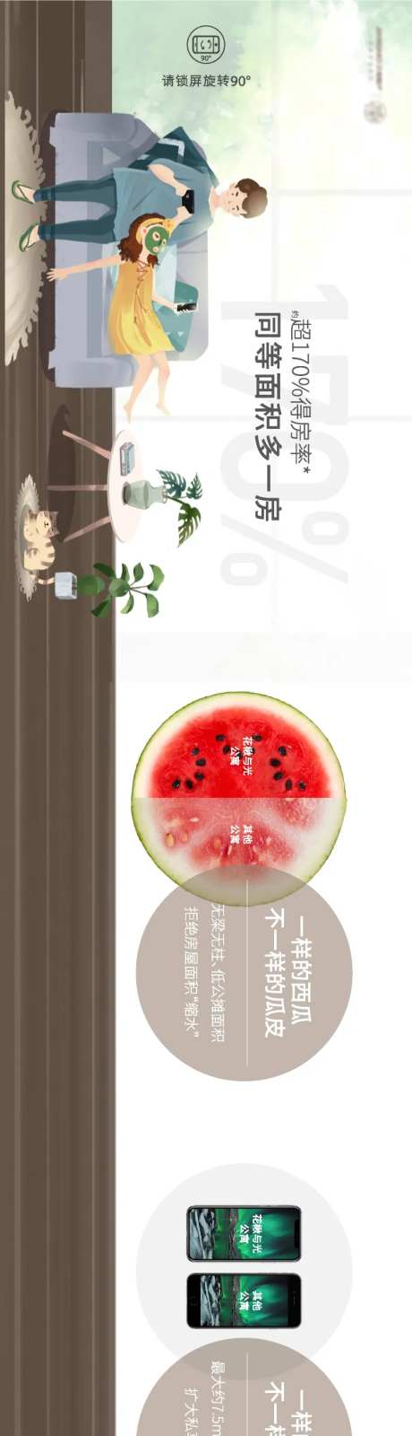 地产得房率价值点长图-采灵感-https://www.cailinggan.com/