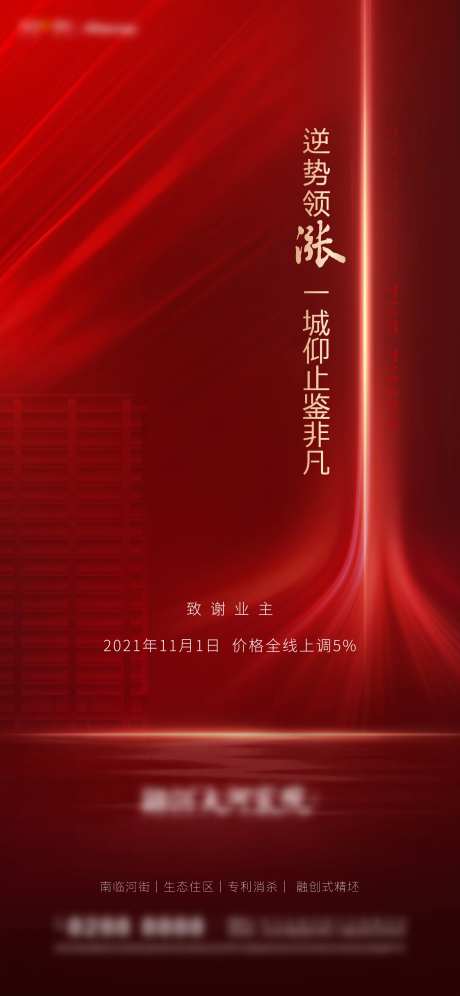 房地产价格上涨海报-采灵感-https://www.cailinggan.com/