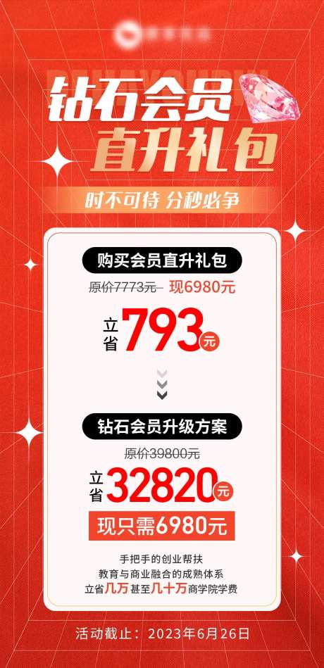 会员权益升级海报-采灵感-https://www.cailinggan.com/