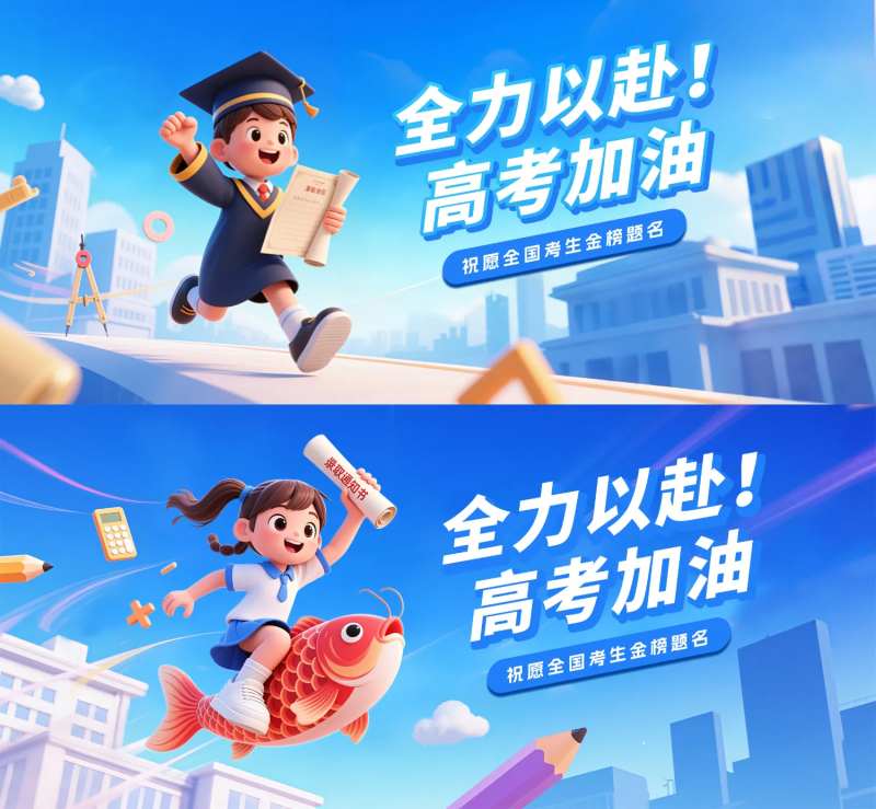 高考加油海报-采灵感-cailinggan.com