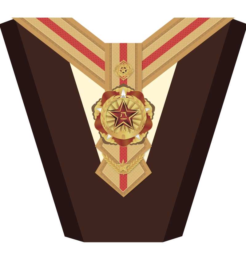 八一军队荣誉勋章矢量-采灵感-cailinggan.com