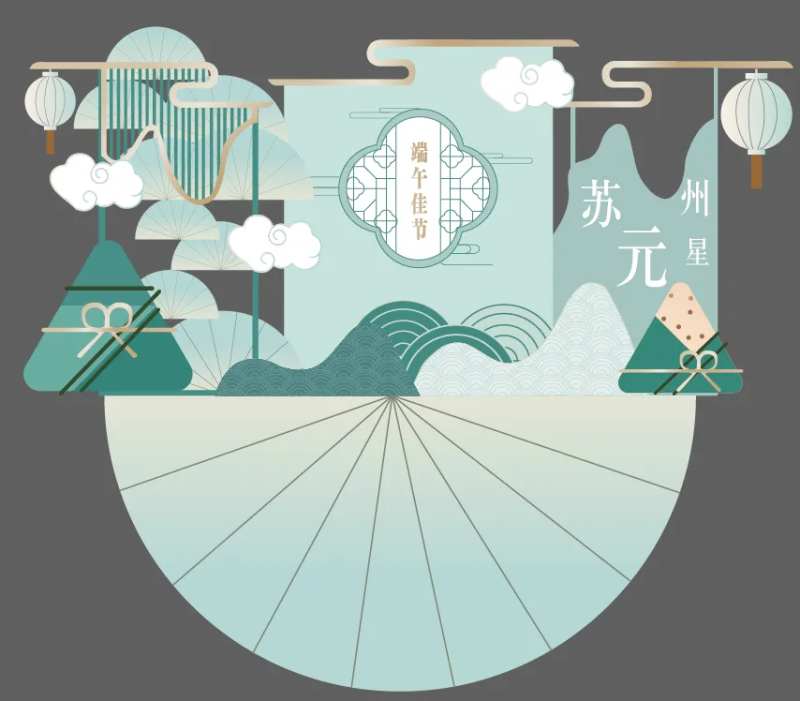 奔驰汽车端午节美陈-4.6X2.4m-采灵感-cailinggan.com