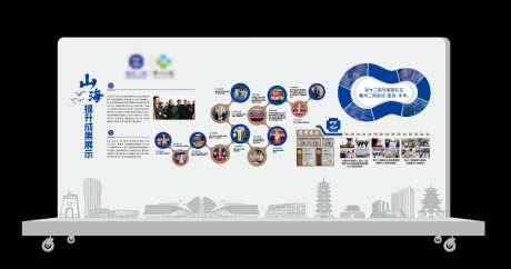 医院形象文化墙企业展板医疗建筑背景板-采灵感-https://www.cailinggan.com/