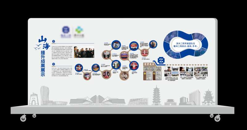 医院形象文化墙企业展板医疗建筑背景板-采灵感-cailinggan.com