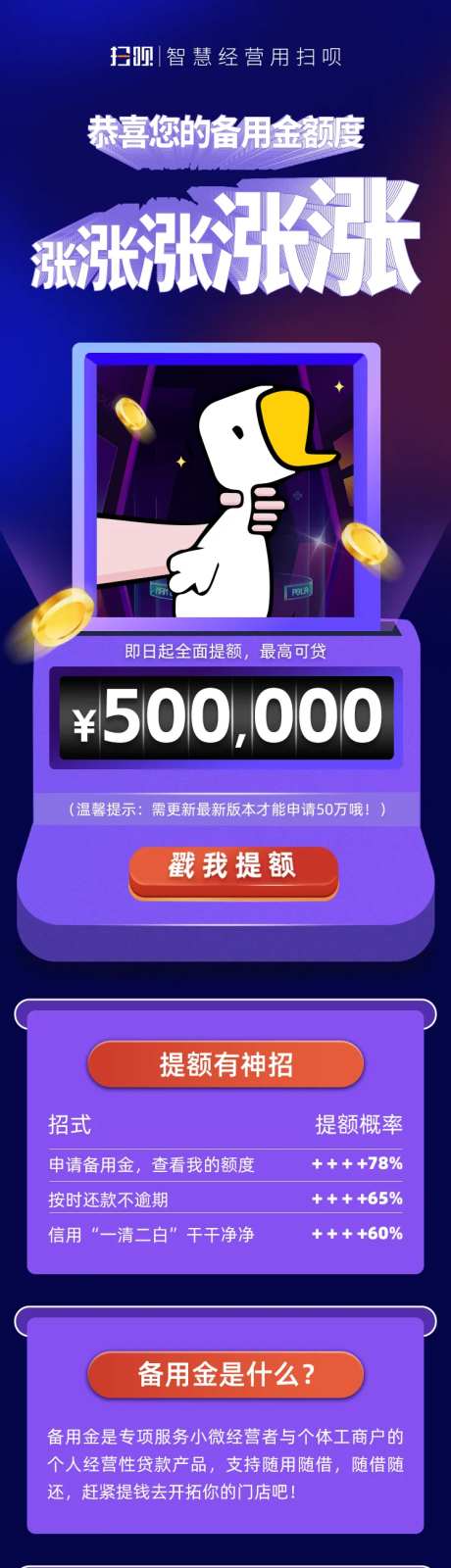 备用金额度涨涨涨全面提额最高50万-采灵感-https://www.cailinggan.com/