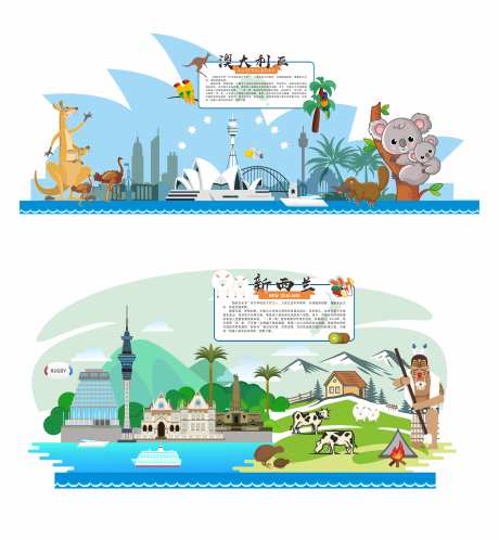 澳大利亚新西兰旅游背景板-采灵感-https://www.cailinggan.com/