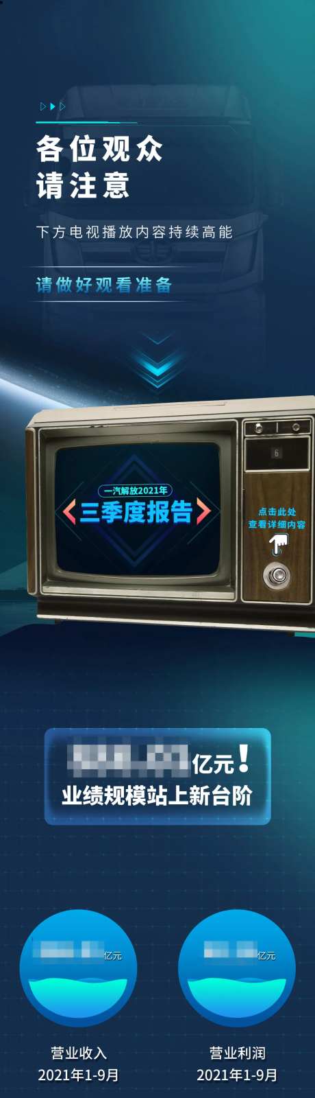 一图读懂业绩报告解放长图-采灵感-https://www.cailinggan.com/