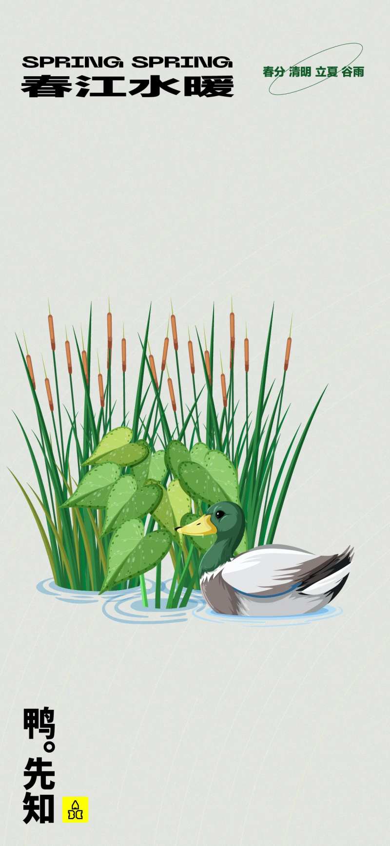 春江水暖鸭先知海报-采灵感-cailinggan.com