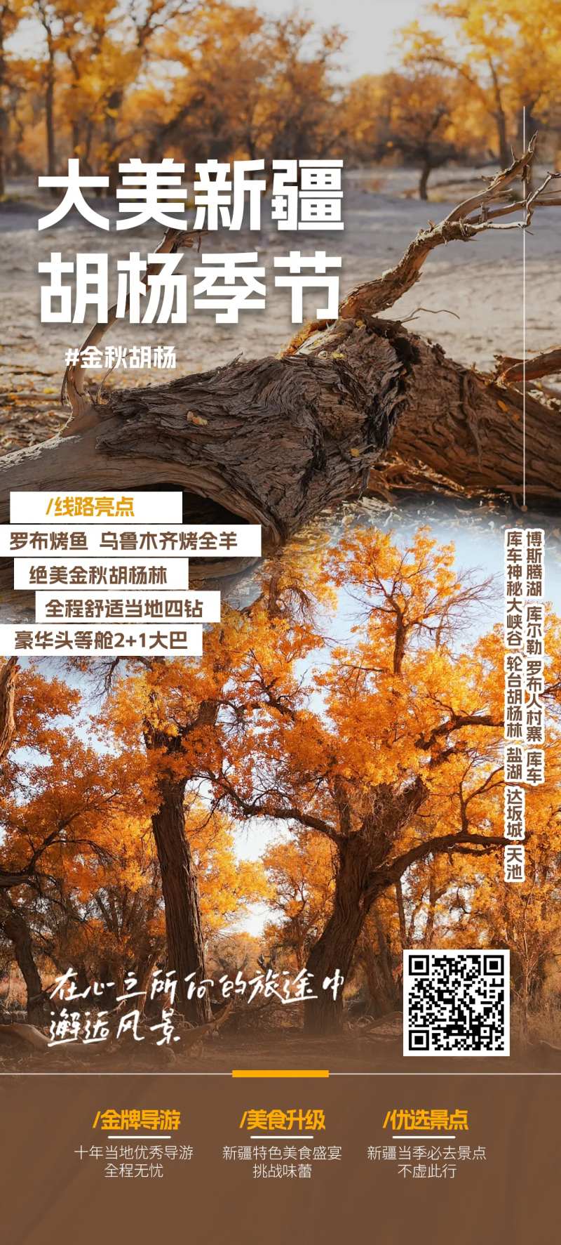 新疆秋季旅游宣传海报-采灵感-cailinggan.com