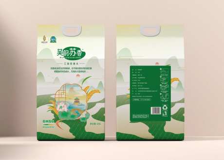 生态大米包装设计-采灵感-https://www.cailinggan.com/