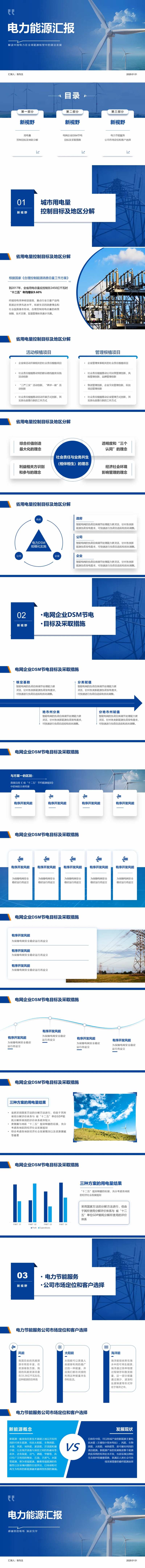 蓝色电力能源报告PPT-采灵感-cailinggan.com