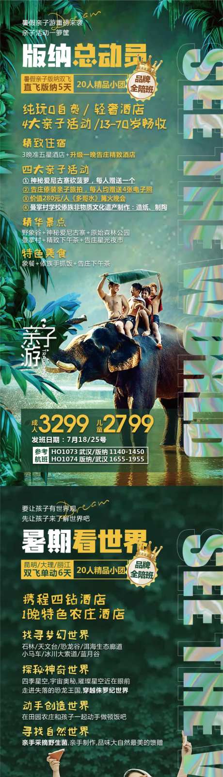 云南亲子旅游海报-采灵感-https://www.cailinggan.com/