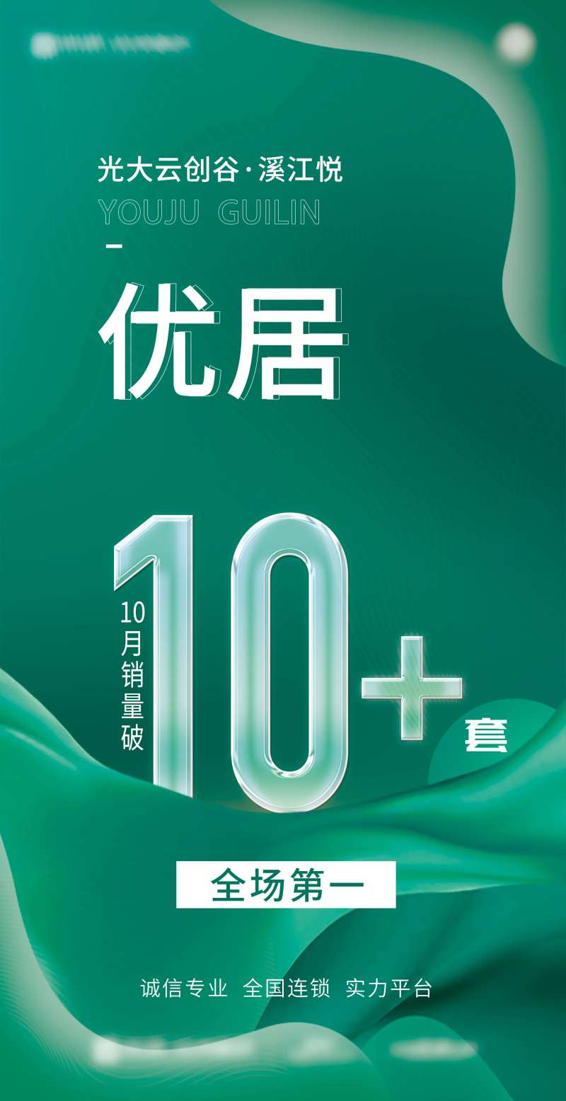 地产破10海报-采灵感-cailinggan.com