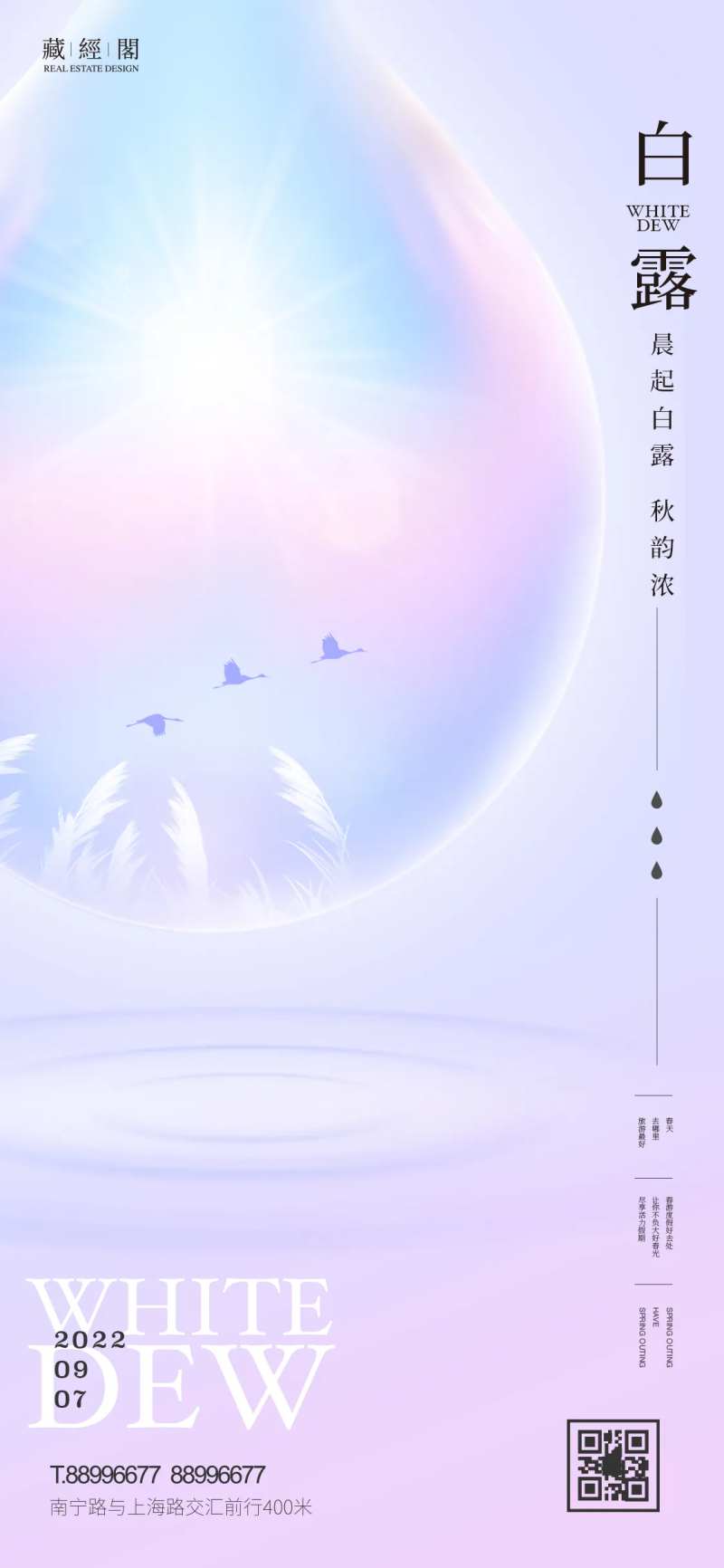 海报白鹭节气海报-采灵感-cailinggan.com