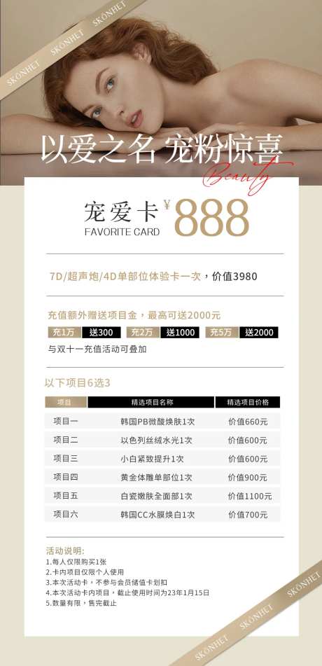 医美spa价格表海报-采灵感-https://www.cailinggan.com/