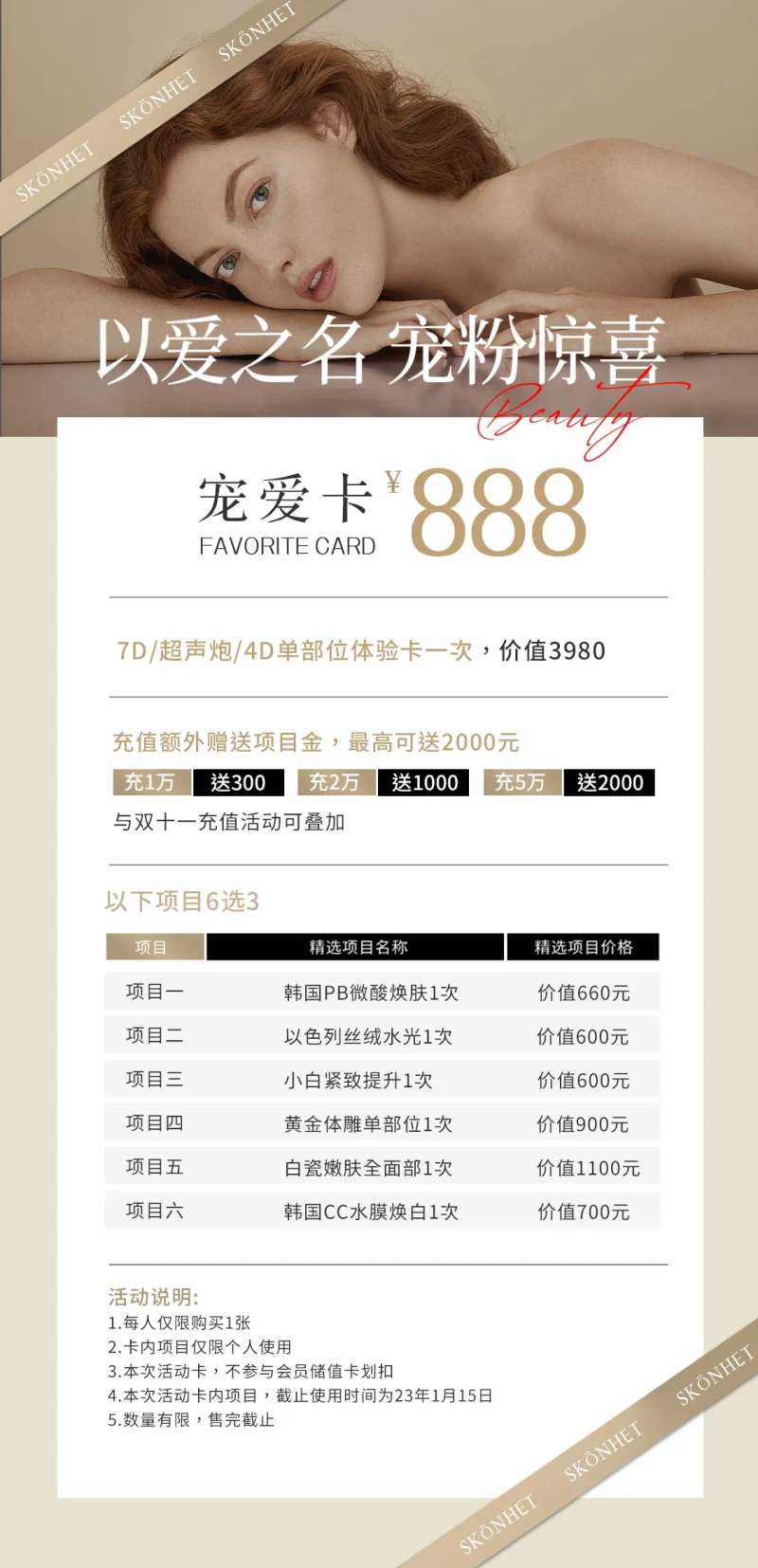 医美spa价格表海报-采灵感-cailinggan.com