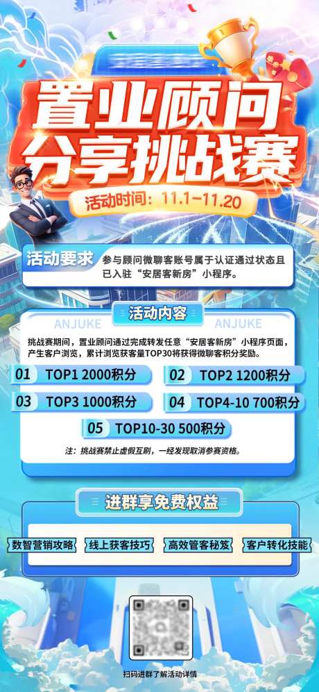 置业顾问分享挑战赛海报-采灵感-https://www.cailinggan.com/