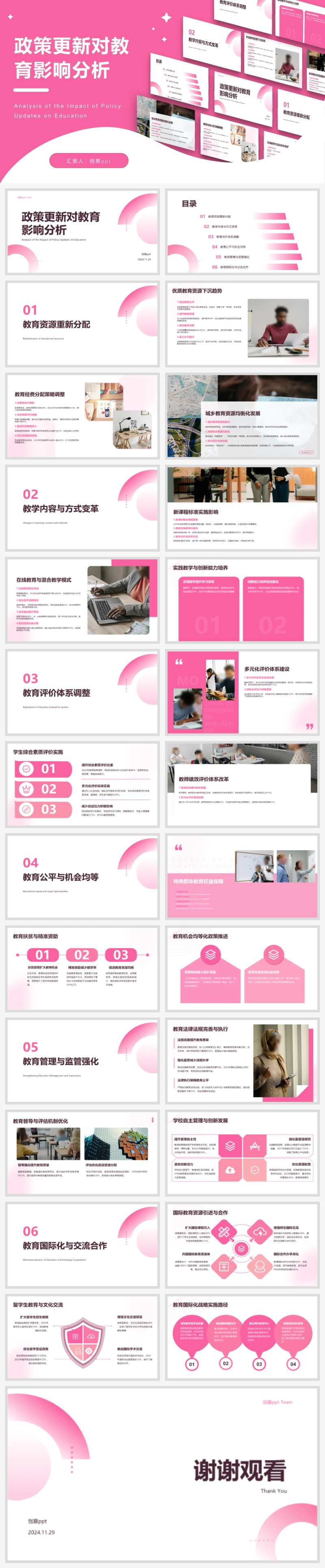 政策更新对教育影响分析ppt-采灵感-cailinggan.com