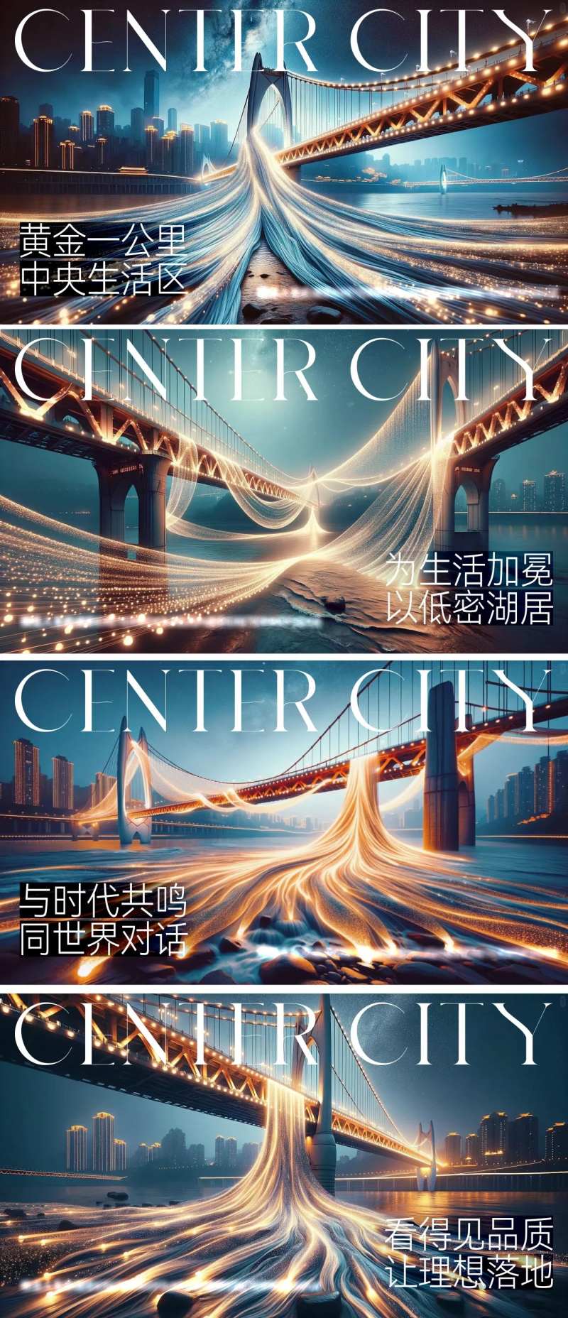 城市创意合成高端地产海报-采灵感-cailinggan.com