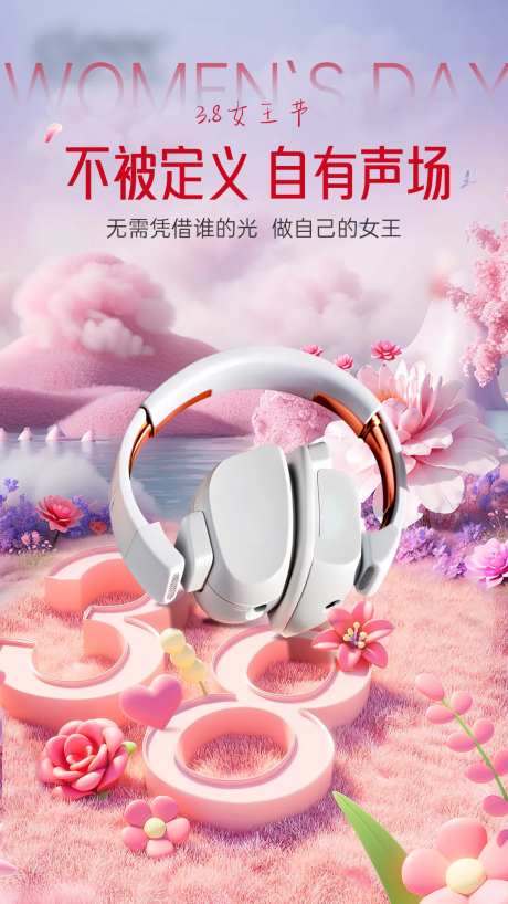 38女王节海报-采灵感-https://www.cailinggan.com/