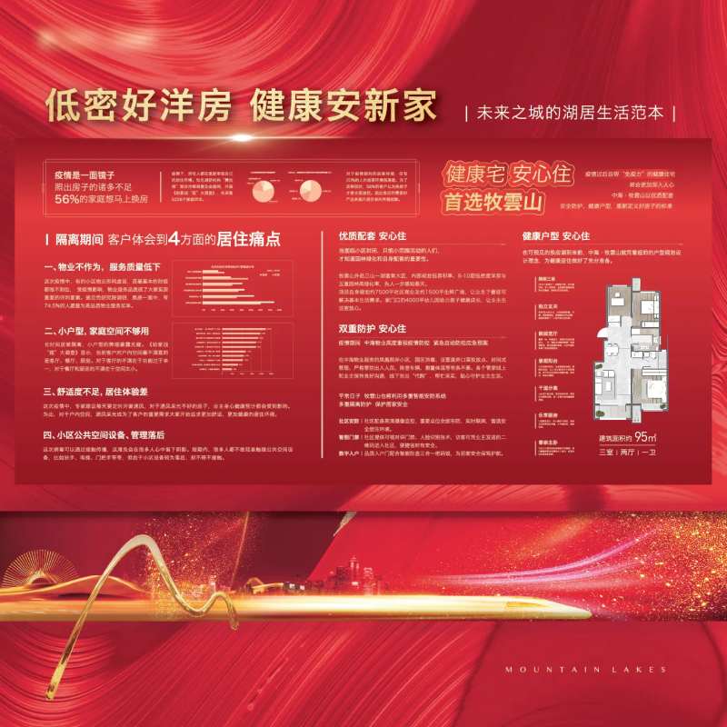 红色地产高端大气拉网展架地铁-采灵感-cailinggan.com
