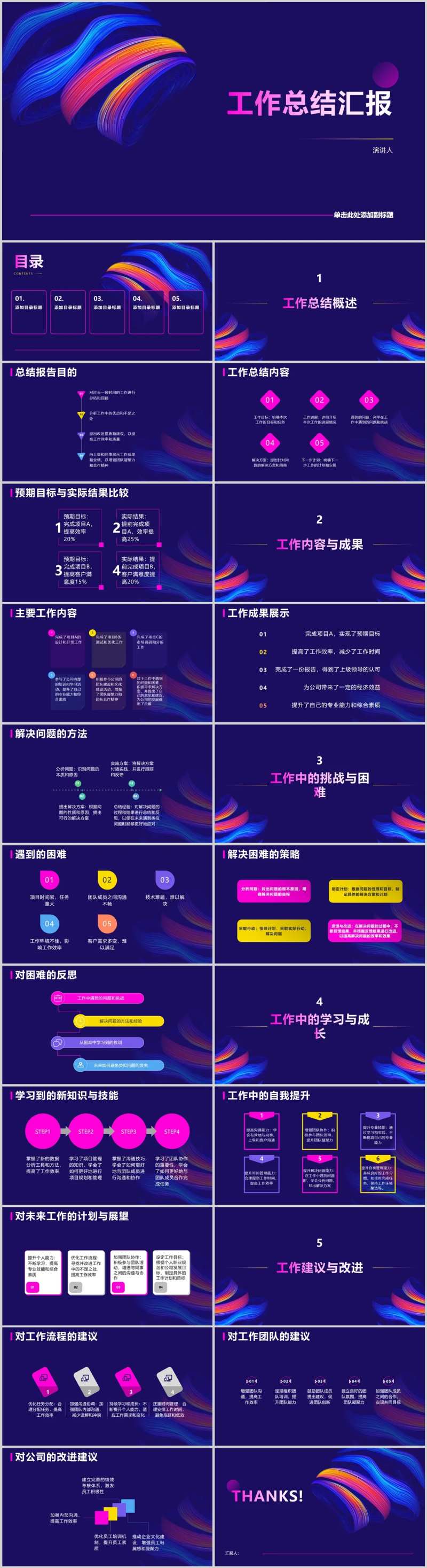 工作总结汇报PPT模板-采灵感-cailinggan.com