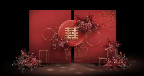 中式婚礼迎宾区-采灵感-https://www.cailinggan.com/