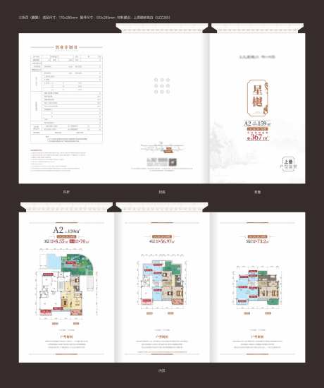 中式屋檐异形叠墅户型折页-采灵感-cailinggan.com