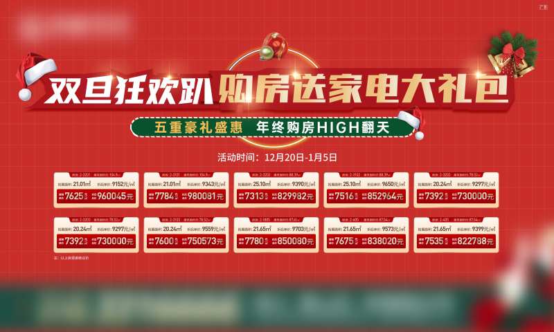 地产双旦家电大礼包展板-采灵感-cailinggan.com