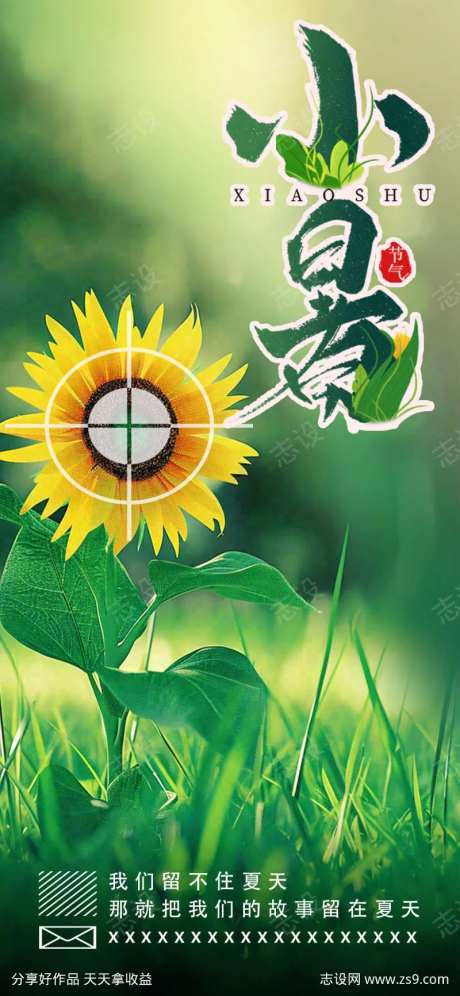 向日葵夏天小暑大暑-采灵感-https://www.cailinggan.com/