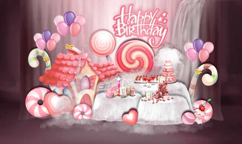 糖果派对甜品区美陈-采灵感-cailinggan.com