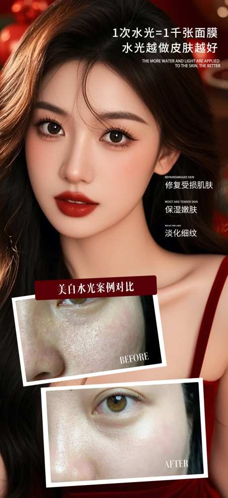 美白水光案例海报-采灵感-https://www.cailinggan.com/